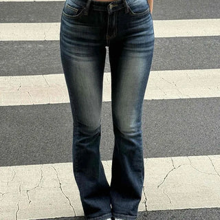 Washed Flap Pocket Bootcut Slim Fit Daily Long Pants
