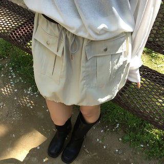 *Muand* Jui Cargo Nylon Skirt