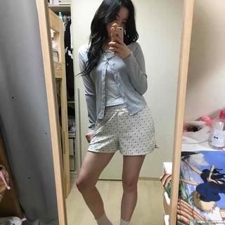 Plain Button Down Regular Fit Long Sleeve Daily Cardigan