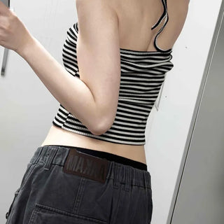 String Stripe Slim Fit Daily Sleeveless