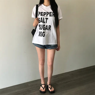 Recipe Oversized Lettering Short Sleeve T-shirt