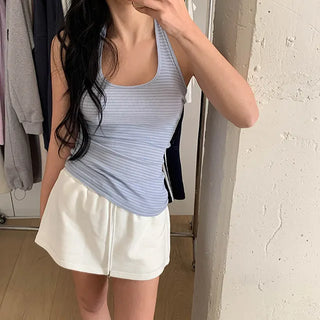 Ami Striped Halterneck Sleeveless