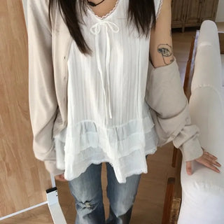 *Lovely* Frill Sleeveless Blouse