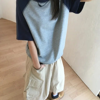 Raglan Color Block Short Sleeve T-shirt