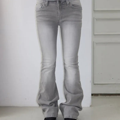 Smoked Gray Jeans Low Bootcut Pants