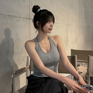 Surf Halter Neck Sleeveless with Built-in Cap