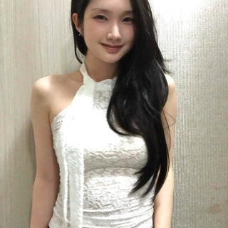 Ribbon Backless Sleeveless Date Look