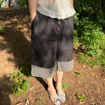 Koi Roll-up Contrast Bermuda Pants