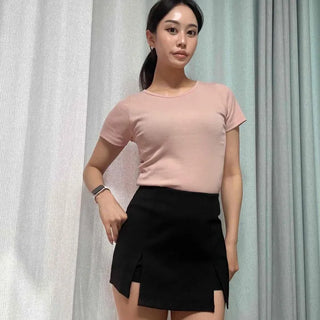 Regular Fit Plain Basic Daily Short Sleeve T-shirt