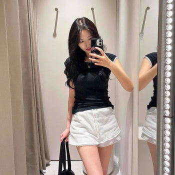 String Daily Sporty Mini Skirt