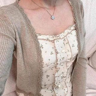 Slim Fit Plain Feminine Daily Long Sleeve Cardigan