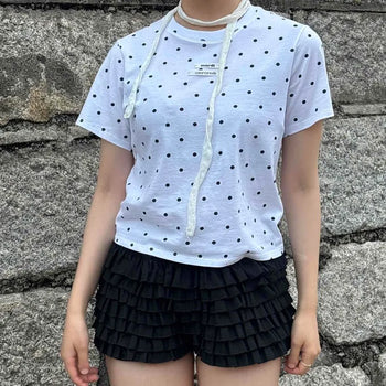 Frill Tiered Casual Daily Mini Skirt