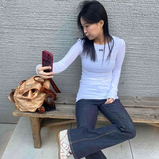 Button Zipper Bootcut Daily Long Pants