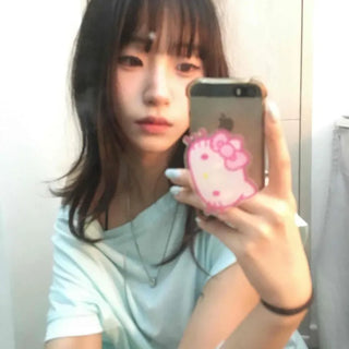 Loose Fit Plain Casual Daily Short Sleeve T-shirt