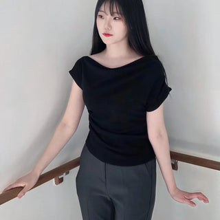 Loose Fit Plain Casual Daily Short Sleeve T-shirt