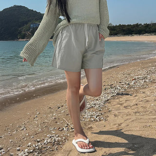 Vita Crinkly Elastic Waist Shorts