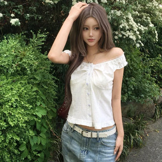 Bring Frill Button Blouse