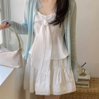 Delicate Fit Round Ribbed Summer Long Sleeve Cardigan