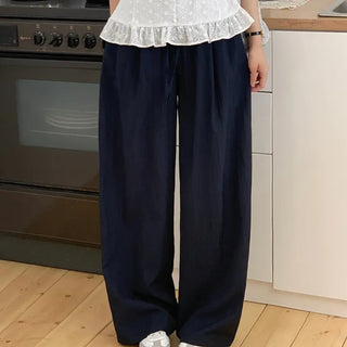 Cooling Crisp Nylon Wide Elastic Waist Pants  Training Pants