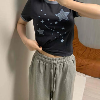 Color Block Graphic Print Regular Fit Short Sleeve T-shirt