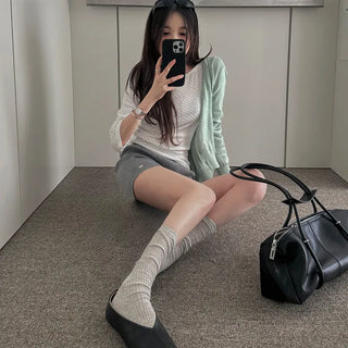 Golf See-through Ribbed Socks