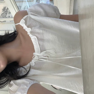 Sherbet Frill Off-Shoulder Short Sleeve Blouse