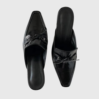 pointed loafer mule