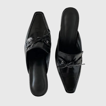pointed loafer mule