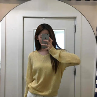 Loose Fit Plain Long Sleeve Casual Daily