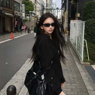 Eyelet Sleeve Waffle Zip-Up Hoodie