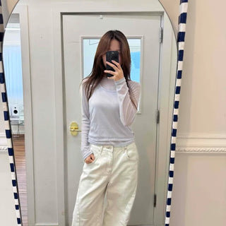 Loose-fit Button-up Wide Casual Long Pants