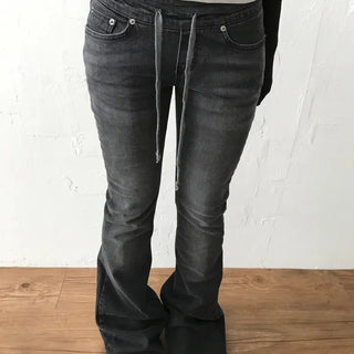 Muse Innocent Hip Girl Banding Stretch Low Bootcut