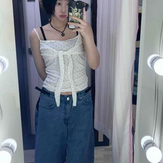 Strap Ribbon Dot Daily Sleeveless