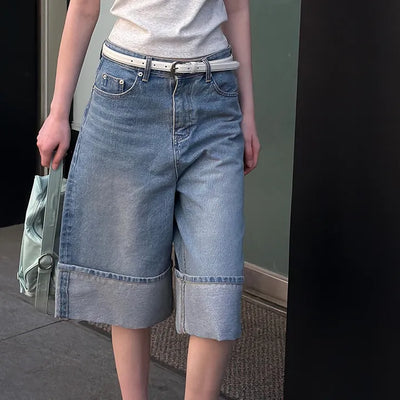 Riku Roll-up Bermuda Denim Pants