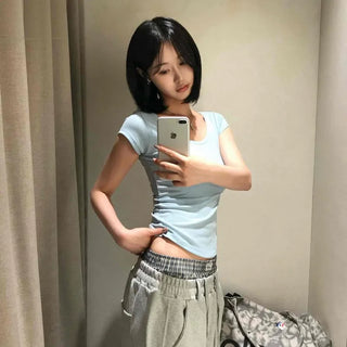 Loose-fit String Wide Casual Long Pants