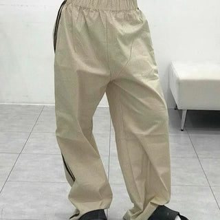 Contrast Polka Dot Wide Loose Fit Daily Long Pants