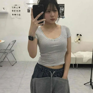 Striped Slim Fit Daily Short Sleeve T-shirt
