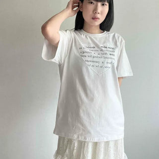 Lettering Loose Fit Short Sleeve Daily T-shirt