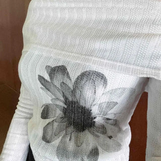 Loose Fit Floral Daily Long Sleeve T-shirt