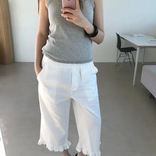 cotton frill pants