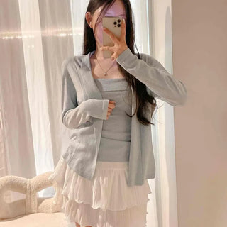 Strap Regular Fit Plain Long Sleeve Daily Two-Piece