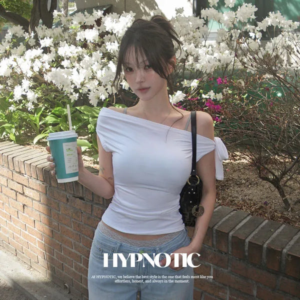 [MADE: In-house Production] Draping Strap T-shirt
