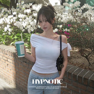 [MADE: In-house Production] Draping Strap T-shirt