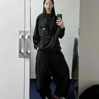 Oversized Cargo Pocket Wide Daily Long Pants