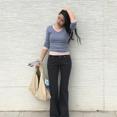 Softy Stripe Bootcut Pants