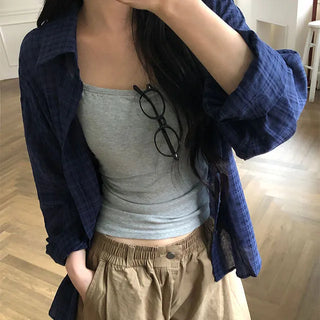 Kuchi Vintage Check Oversized Shirt