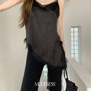 Tude Lace Asymmetrical Sleeveless