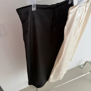 Loafer Satin Maxi Long Skirt