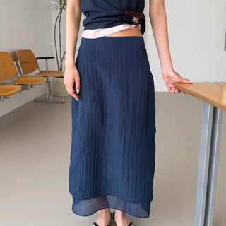 Ringka Double Layered Elastic Long Skirt
