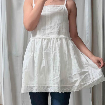 Button Strap A-Line Sleeveless Mini Dress